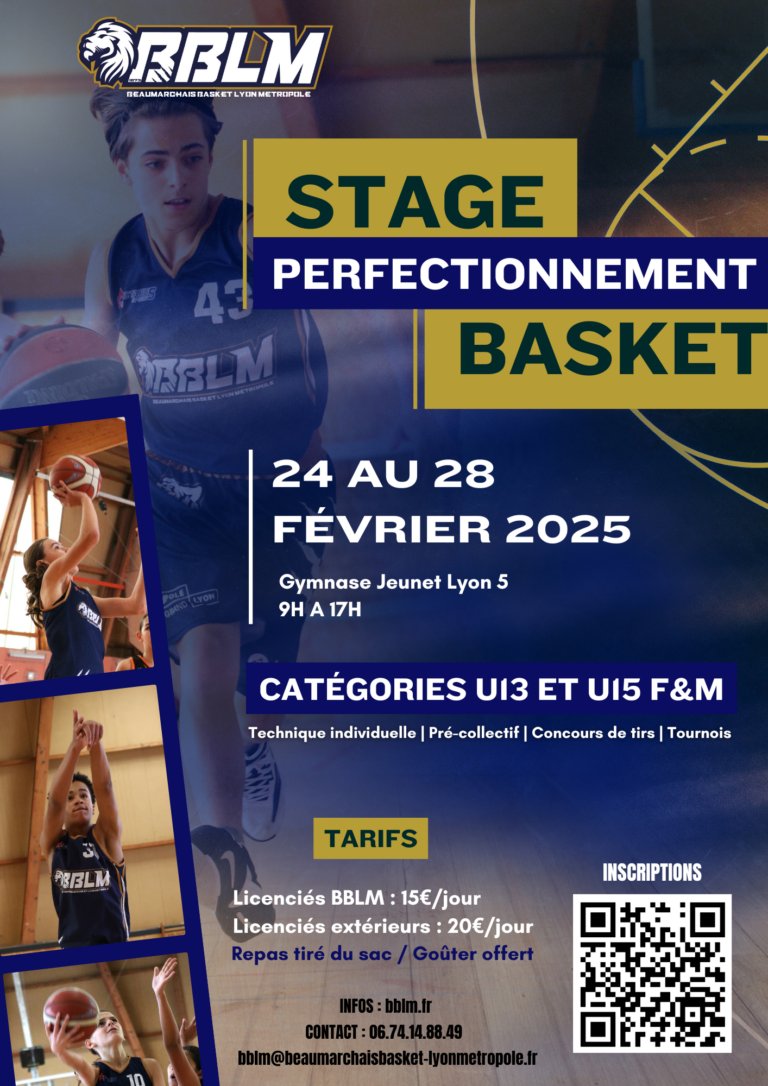 Stage perfectionnement basket vacances hiver